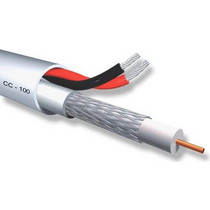 ACCORDIA ACCORDIA καλώδιο CCTV CC-100, Mini RG 59/2x 0.50mm2, 75 ohm, White, 100m