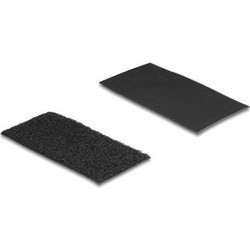 DELOCK DELOCK αυτοκόλλητα τύπου Velcro 19105, 5x10cm, μαύρο, 10 ζεύγη