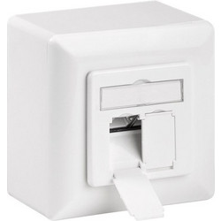 GOOBAY GOOBAY επιτοίχια πρίζα CAT 6a 68572, 2x RJ45, 80x80mm, λευκή