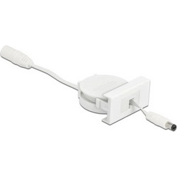 DELOCK DELOCK module καλώδιο τροφοδοσίας Easy 45 81377, ανασυρόμενο 50cm, λευκό