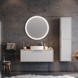 Σετ Έπιπλο Μπάνιου HOLE Λευκό MDF 18mm Λάκα 100 9SHOL100WHM Martin