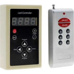 Ασύρματος LED Digital RGB Controller με Χειριστήριο RF για LED Digital RGB Προϊόντα 5v - 12v - 24v 1024 IC - 2048 IC GloboStar 04036