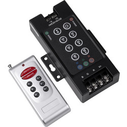 GLOBOSTAR RGBCONTROLLER 73405 Dimmer / Controller με RF Ασύρματο Χειριστήριο με 3 x 10A 240W Κανάλια DC 12-24V 30A 720W Max IP20 - RF2.4Ghz - Μ12.1 x Π7.5 x Υ2.5cm