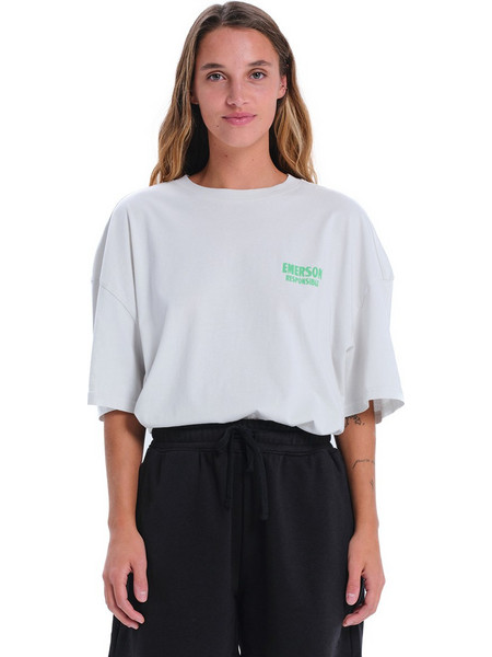 EMERSON Women's s/s Oversized T-Shirt 251.EW33.64-FROSTY WHITE