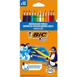 BIC Kids Aquacouleur Ξυλομπογιές Ακουαρέλας Σετ 12τμχ