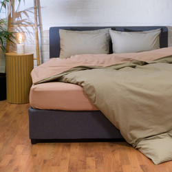 Παπλωματοθήκη Μονή (Σετ 165x245) 2 Όψεων Naf-Naf Hue Laurel Oak - Warm Taupe
