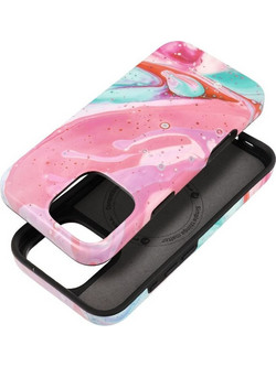 FORCELL F-Protect Mirage, Military Drop-Tested Case Compatible With Magsafe For Iphone 16 Pro Max Pink marble