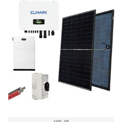 HYBR. SOLAR SYSTEM 3P/20kW 430W PANELS WITH BATT