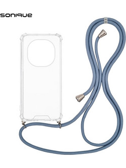 Sonique Armor Clear Back Cover με Κορδόνι Blue Grey (Xiaomi Redmi Note 15 Pro 5G)
