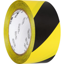 GloboStar(R) 79954 3M 766Τ Original Αυτοκόλλητη Ταινία Σήμανσης Προειδοποίησης Κινδύνου Μαύρο - Κίτρινο Π50mm x Μ33 Μέτρα
