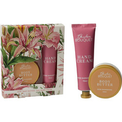 Σετ μπάνιου βαζάκι body butter 60ml & σωληνάριο κρέμα χεριών Rose Damascena 75ml