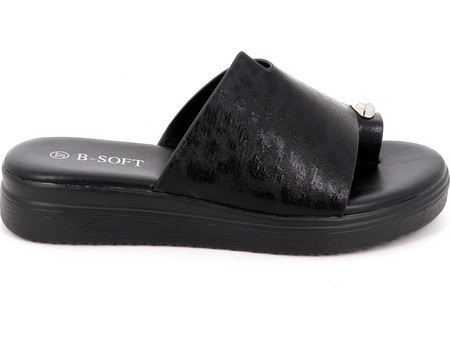 Γυναικείο Mule B-Soft Χρώματος Μαύρο 703-54.B