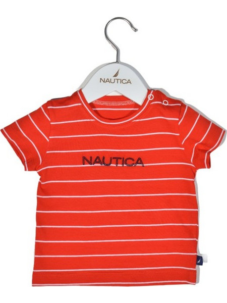 T-Shirt Jersey Organic Design 16 Κόκκινο Ριγέ 74cm 6-9 μηνών