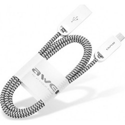 Braided Καλώδιο USB 2.0 - Micro USB Γκρι 1m Awei (CL-30)