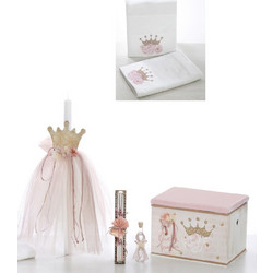 Bellissimo Σετ Βάπτισης με Κουτί για Κορίτσι Lovely Princess ΣΚΒ-2278