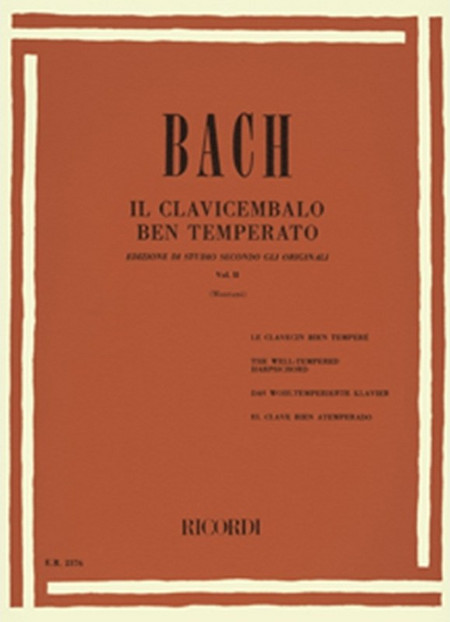 BACH J.S. Das Wohltemperierte No.2 / Εκδόσεις Ricordi
