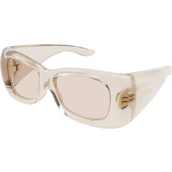 Saint Laurent SL901 002 Γυναικεία Γυαλιά Ηλίου Πολυγωνικά Κοκάλινα Διαφανή με Μπεζ Φακό