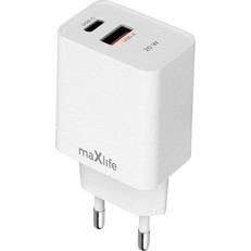 MAXLIFE TRAVEL CHARGER QC 20W + 1 PORT 20W white