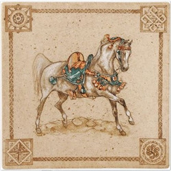 Δισκάκι Μικρό Τετράγωνο Faience Chevaux Du Vent Gien (17x17 cm)