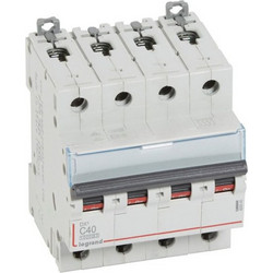 Αυτόματη Ασφάλεια 10kA Γκρι 40A 4 Πόλοι Kαμπύλη C DX3 409340 Legrand-409340-Γκρι 409340