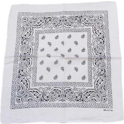 Bandana Paisley White 13298-WH