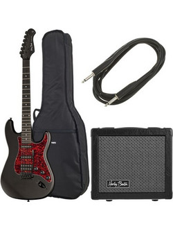 Harley Benton ST-20HSS Bundle 40W Ηλεκτρική Κιθάρα ST Style με HSS Μαγνήτες και Ταστιέρα Amaranth Sunburst