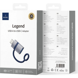 WiWU USB to USB-C Adapter Grey (C052)
