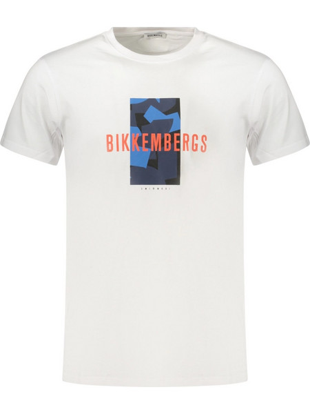 Bikkembergs - Ανδρικό T-shirt Κοντομάνικο BKK3MTS03-WHITE Λευκό