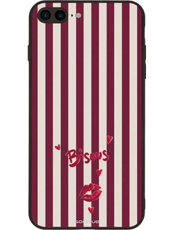 Sonique Stripe Stories Series Θήκη με Σχέδιο «Φιλάκια» (iPhone 7 Plus / 8 Plus)