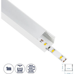 Προφίλ Αλουμινίου LED 1 Μέτρο SURFACE-PROFILE Επιφανειακή Βάση