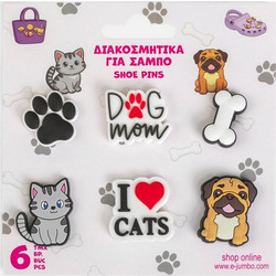 Pins Διακοσμητικά για Σαμπό Σκύλος Γάτα - 6 τμχ