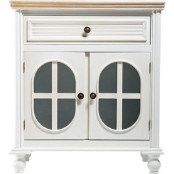 ΒΙΤΡΙΝΑ ΞΥΛΙΝΗ ΛΕΥΚΗ 1 ΣΥΡΤΑΡΙ 2 ΠΟΡΤΕΣ 64x34.5x72.5cm