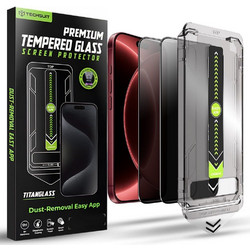 Techsuit TitanGlass FullCover Privacy Tempered Glass 2-pack (iPhone 18 Pro Max)