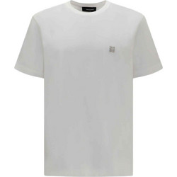 Dsquared2 T-shirt Metal D2 κανονική γραμμή λευκό βαμβακερό