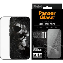 PanzerGlass - Ceramic II Screen Protector - iPhone 17/iPhone 16 Pro - UWF w. EasyAligner - Electronics
