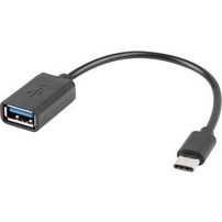 Lanberg AD-OTG-UC-01 USB cable USB 2.0 0.15 m USB A USB C Black