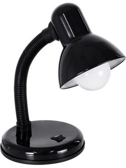 Flexi Desk Black - Επιτραπέζιο Μονόφωτο E27 Μοντέρνο Μέταλλο Μαύρο Καμπάνα - Μ12 x Π12 x Υ32cm