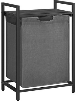 Vasagle Καλάθι Απλύτων Μεταλλικό 50x33x72cm Γκρι (BLH101G01) (VASBLH101G01)