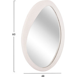 ΚΑΘΡΕΠΤΗΣ ΤΟΙΧΟΥ ΟΒΑΛ ΣΕΙΡΑ SANTORINI HM4514 MDF ΣΕ ΥΠΟΛΕΥΚΟ 48x3,2x60Υεκ