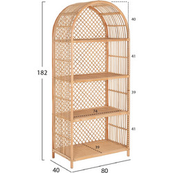 HomeMarkt Βιβλιοθήκη 80x40x182cm HM9552