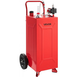 VEVOR 113,6L Fuel Gas Caddy, από ανθρακούχο χάλυβα, φορητή δεξαμενή αποθήκευσης μεταφοράς καυσίμου με ηλεκτρική αντλία και 2 τροχούς, δοχείο βενζίνης ντίζελ, για αυτοκίνητα, χλοοκοπτικά, ATV, σκάφη, μ