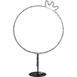 GLOBOSTAR(R) XMAS-CROWN-SMALL Χριστουγεννιάτικο Διακοσμητικό Φωτιστικό LED 15,6W 624lm 360 AC 220-240V Αδιάβροχο IP65 Θερμό Λευκό 2700K - Μαύρο & Διάφανο - M73 x Π25 x Υ106cm