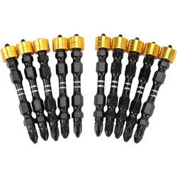 Μαγνητικές Διπλές Μύτες Phillips 1/4" Hex για Δραπανοκατσάβιδο Σετ 10 Τεμαχίων