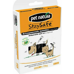 Pet Natura Stay Safe Αντιπαρασιτικές Αμπούλες Small