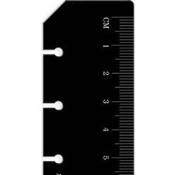 Filofax Σελιδοδείκτης Απλός A5 Black Ruler