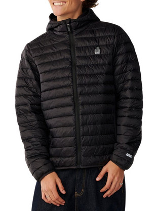 Rip Curl S-Series Hooded Ανδρικό Μπουφάν Puffer Μαύρο