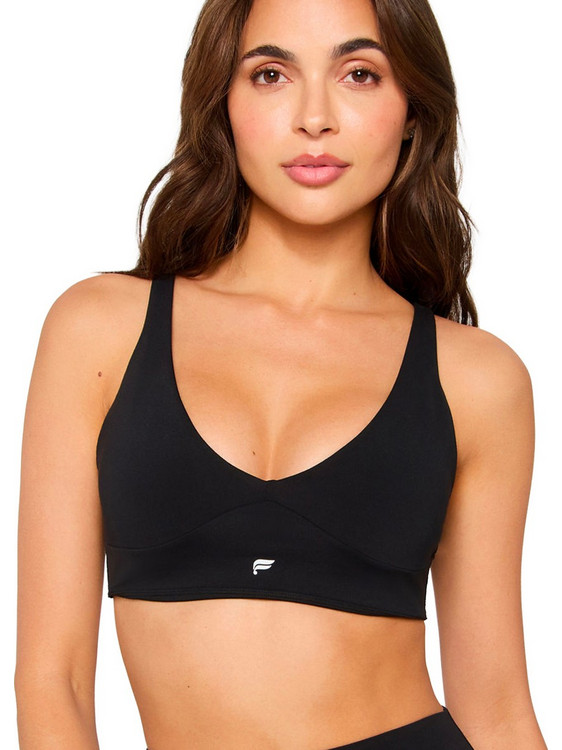 FABLETICS PURELUXE LONGLINE LOW IMPACT BRA FT6044-BA2500631-0001-BLACK Μαύρο