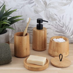 Σετ 3 τεμάχια αξεσουάρ μπάνιου bamboo