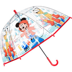 Disney Mickey Διασκεδαστική Μέρα Παιδική Διάφανη Ομπρέλα Διαμέτρου 72 cm