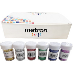 METRON CRAFT ΒΙΤΡΙΝΑ ΓΕΜΑΤΗ ΧΡΥΣΟΣΚΟΝΗ ΧΕΙΡΟΤΕΧΝΙΑΣ ΑΛΑΤΙΕΡΑ 8gr 6 ΧΡΩΜΑΤΑ 24 ΤΕΜΑΧΙΑ